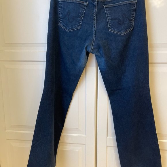 👖 GUC AG Adriano Goldschmied The Jessie Curvy Boot Cut Bootcut 32R Dark Wash Y2K - Picture 3 of 16